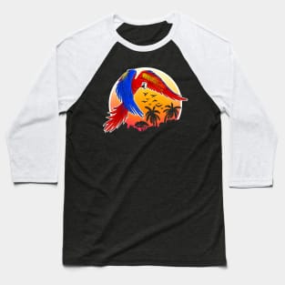 ara scarlet macaw sunset jungle Baseball T-Shirt